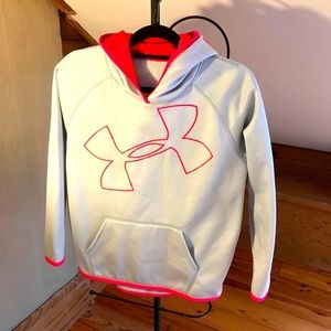 Under Armour Gray Pink Hoodie, GUC, Y XL
